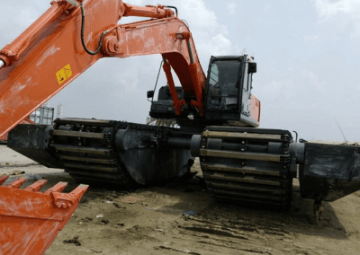 Amphibious Excavator Pontoon Undercarriage